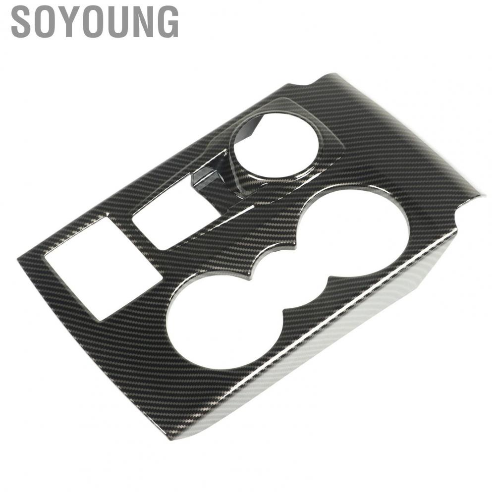Soyoung Gear Shift Panel Cover  Center Console Trim Easy To Install Scratch Anti Aging Long Serving Stable for Car