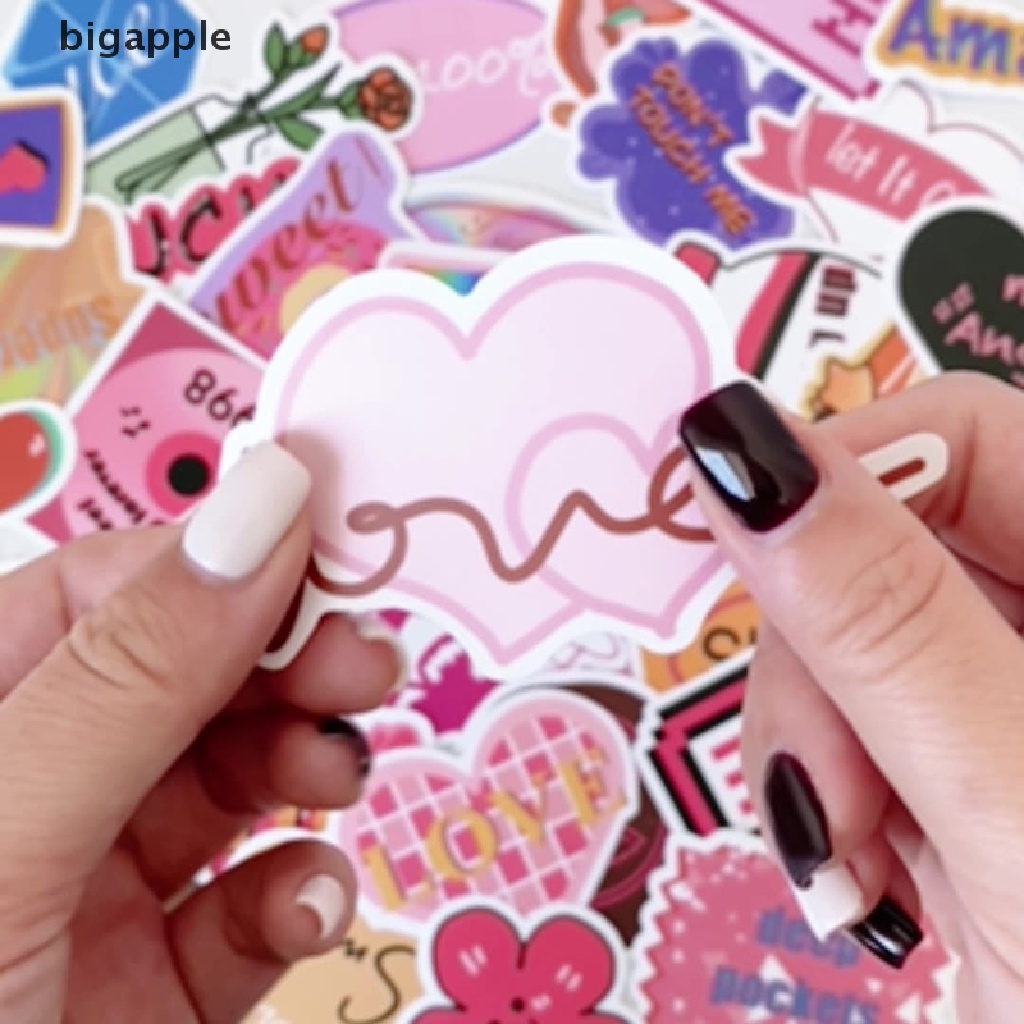 Set 50 Miếng Dán Hình Thỏ Dễ Thương Phong Cách Nhật Bản Dùng Để Trang Trí Đa Năng Tiện Dụng