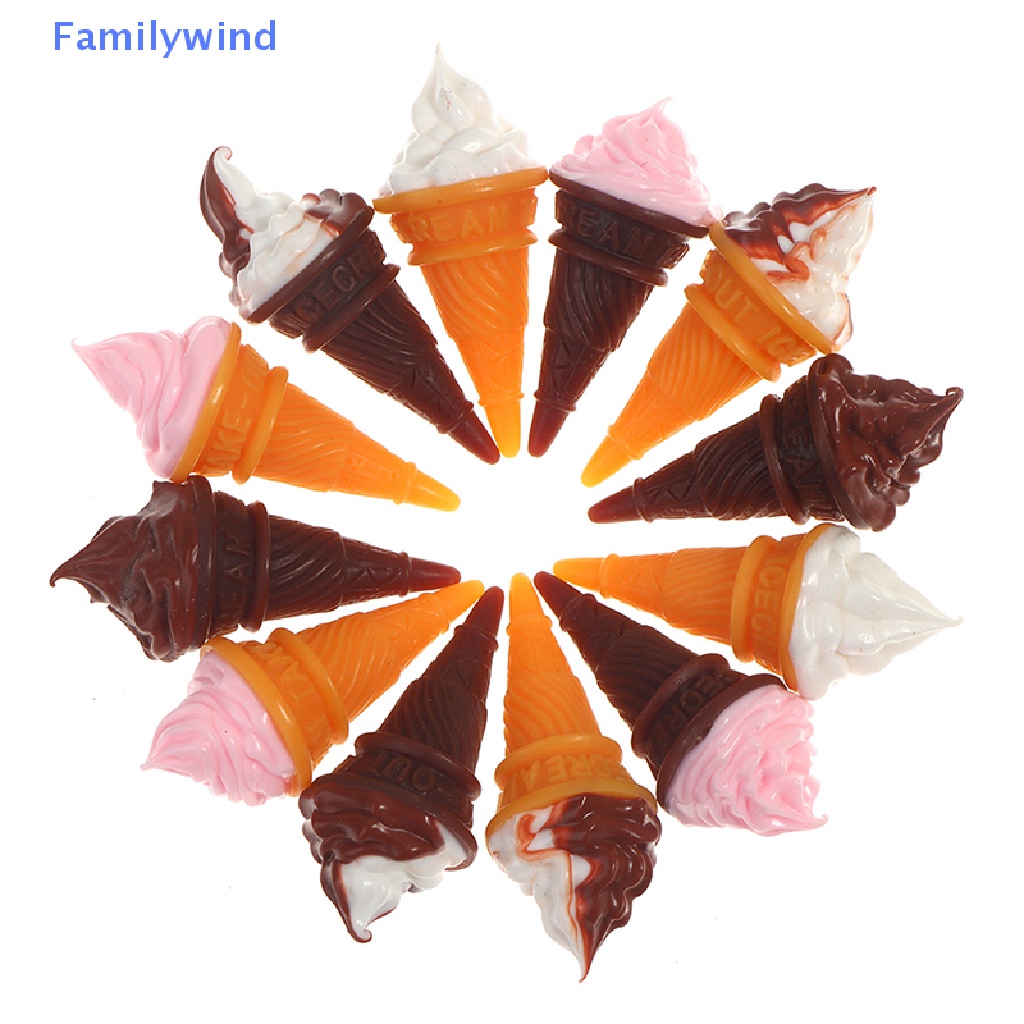 Set 2 Cây Kem Mini Trang Trí Nhà Búp Bê Tỉ Lệ 1: 12