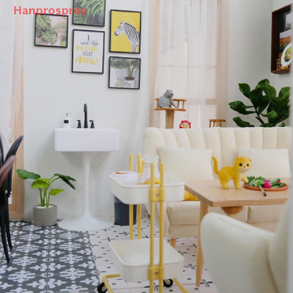 Hanprospree > Mô Hình Bồn Rửa Chén / Đồ Nội Thất mini Tỉ Lệ 1: 6 Trang Trí Nhà Búp Bê