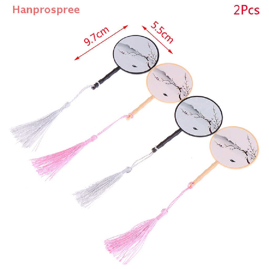 Bộ 2 Quạt Mini Hóa Trang Cho Nhà Búp Bê Tỉ Lệ 1: 6