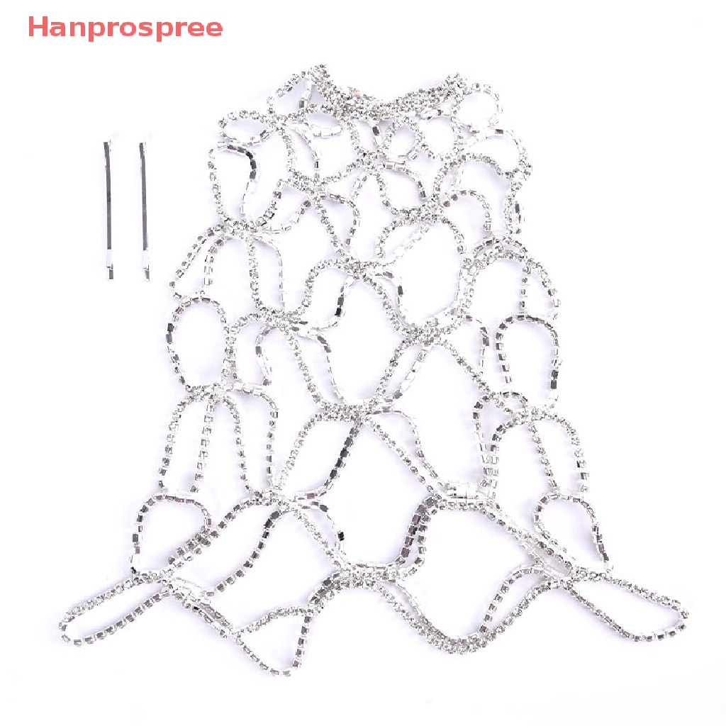 Dây Cài Tóc Dạng Lưới Nhiều Lớp Đính Đá Toàn Diện Cho Cô Dâu