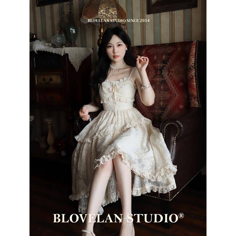 Set Đầm Hai Dây Và Áo Khoác Cardigan Chiffon Tay Dài Ngọt Ngào Thời Trang Mùa Hè Hàng Mới Dành Cho Bạn