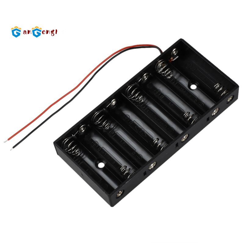 Hộp Nhựa Đựng Pin 8 X 1.5V AA 2A 12V Mới Với Dây Chì