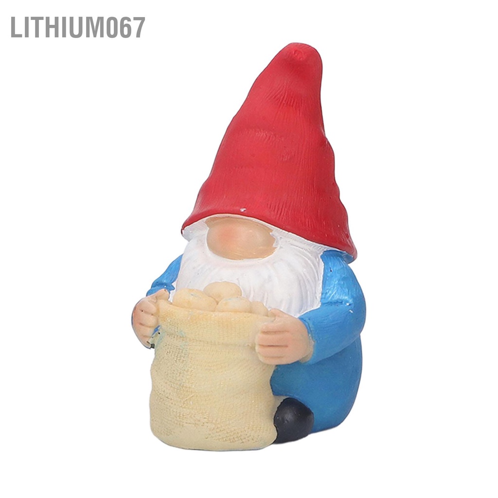 Lithium067 3 Vườn Gnome Tượng Dễ Thương Vẽ Tay Chống Mưa UV Điều Trị Gnomes Ngoài Trời Cho Bãi Cỏ Hiên Nhà