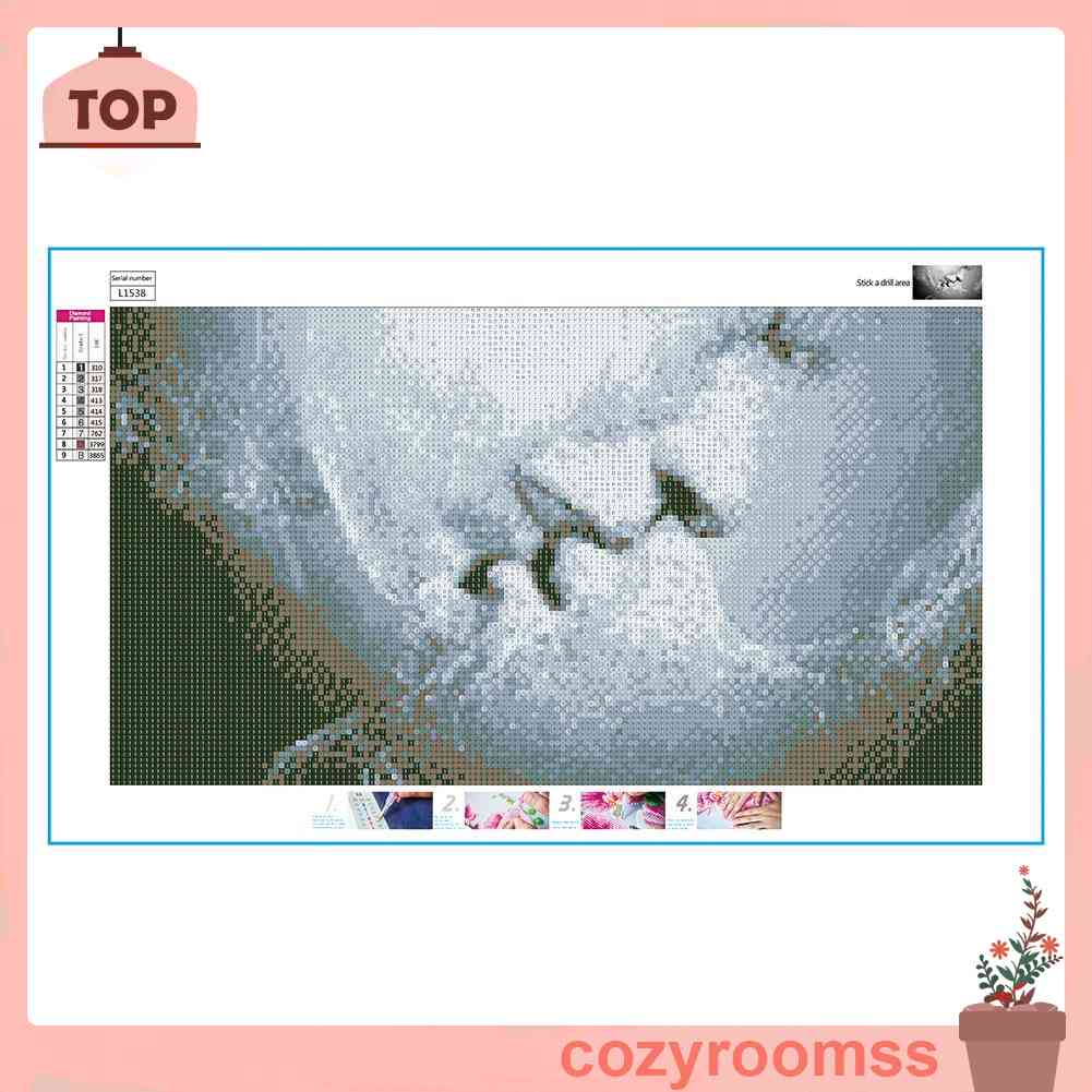 Tranh Đính Đá Kim Cương Toàn Bộ 5D DIY Hình Cặp Đôi