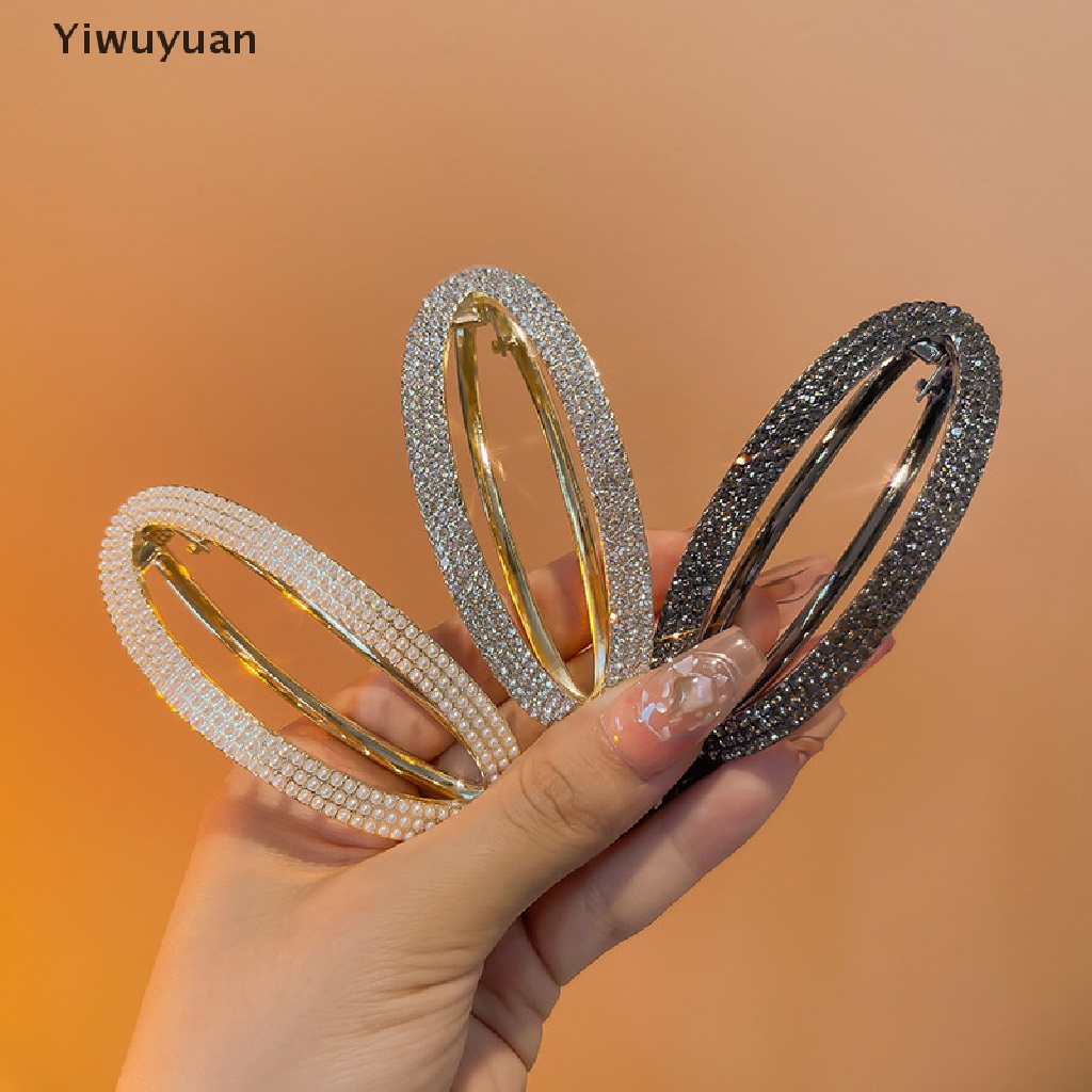 &lt; Yiwuyuan &gt; Kẹp Tóc Mỏ Vịt Đính Ngọc Trai Giả Bằng Kim Loại Thời Trang Thanh Lịch Đơn Giản Dành Cho Nữ