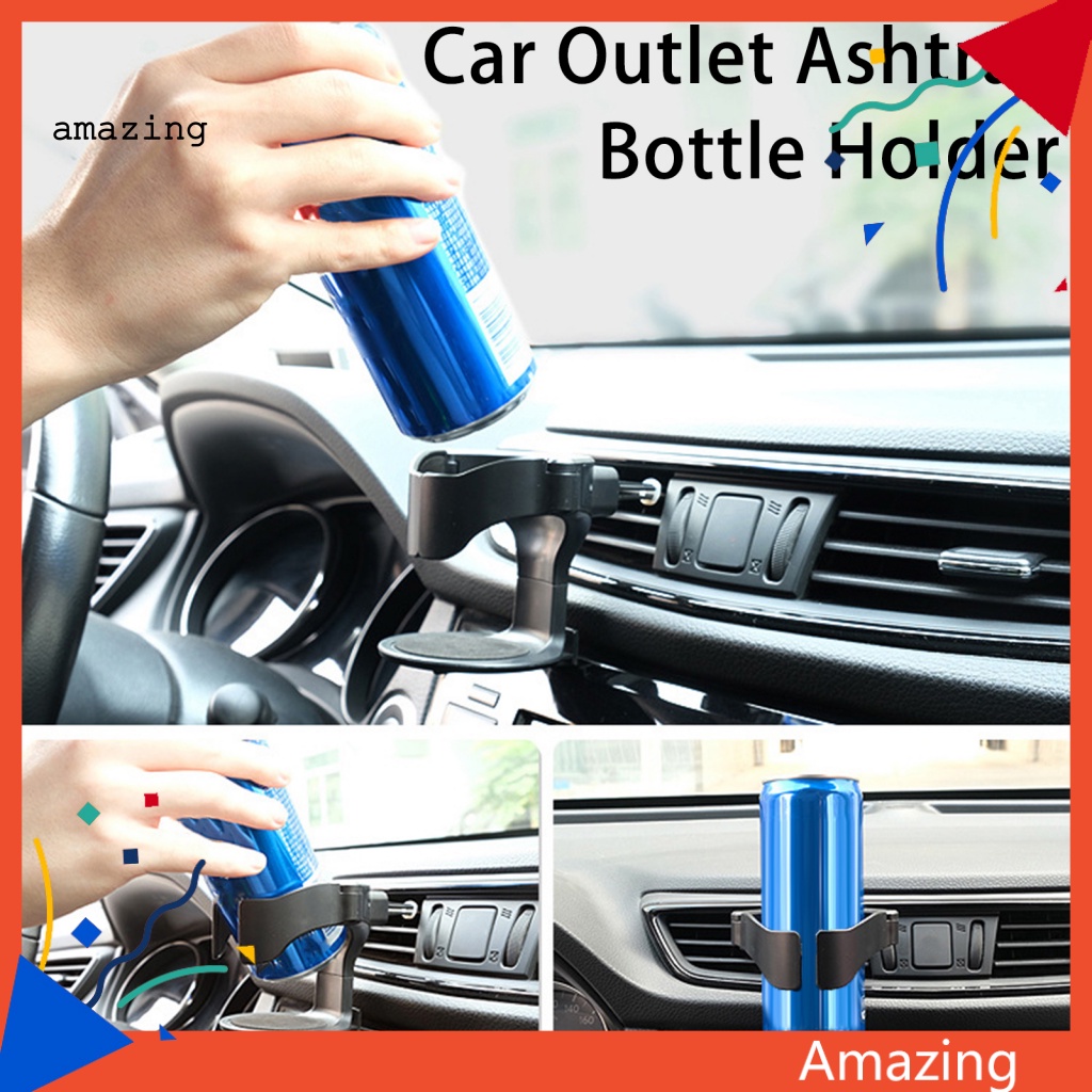 1 Bộ Giá Đỡ Cốc Nước / Gạt Tàn Thuốc Bằng Nhựa Gắn Lỗ Thông Gió Xe Hơi