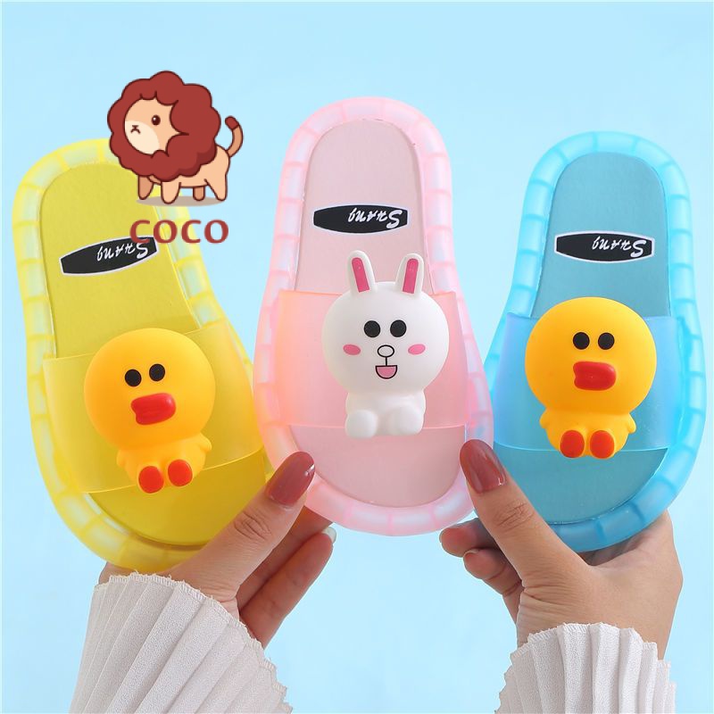 Dép Đi Trong Nhà / Ngoài Trời Họa Tiết Hoạt Hình Có Đèn Phát Sáng Dành Cho Bé