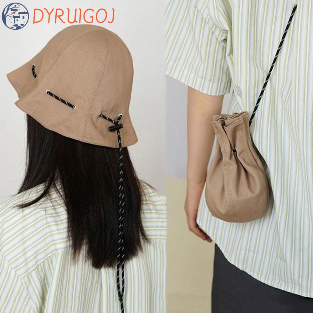 Nón Tai Bèo Hai Mặt Có Dây Rút Thoáng Khí Phong Cách Hàn Quốc Cho Nam