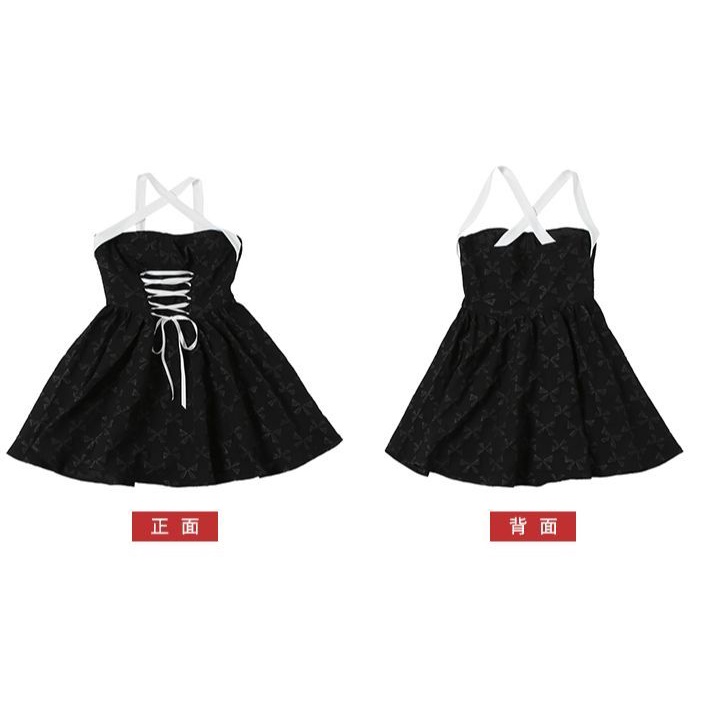 Kisf Đầm Cổ Yếm Buộc Dây Nhấn Eo Thời Trang Cá Tính Ngọt Ngào Cho Nữ