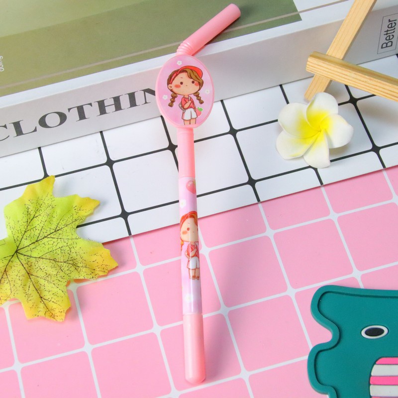 Bút Mực Gel Thiết Kế Hình Ống Hút Dễ Thương Độc Đáo