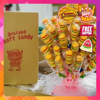 [FreeShip] Kẹo Dẻo HamBurger Que -  Burger ⚡DATE MỚI NHẤT⚡