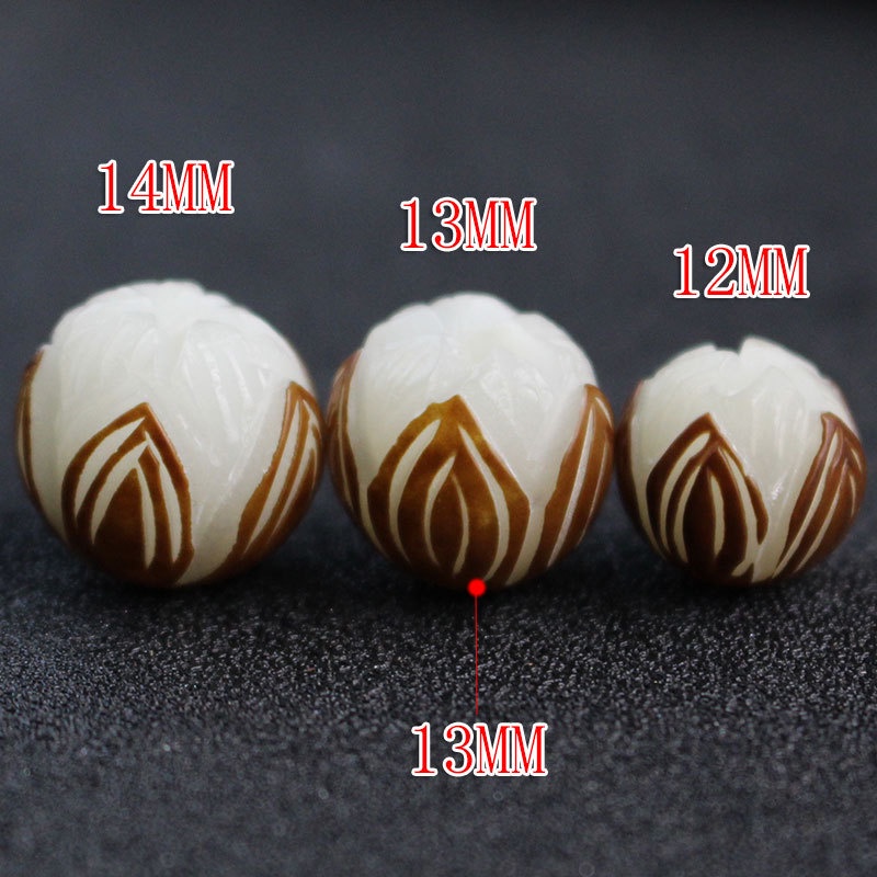 Chuỗi Hạt Bồ Đề Màu Trắng Hình Hoa Sen Dùng Làm Trang Sức DIY