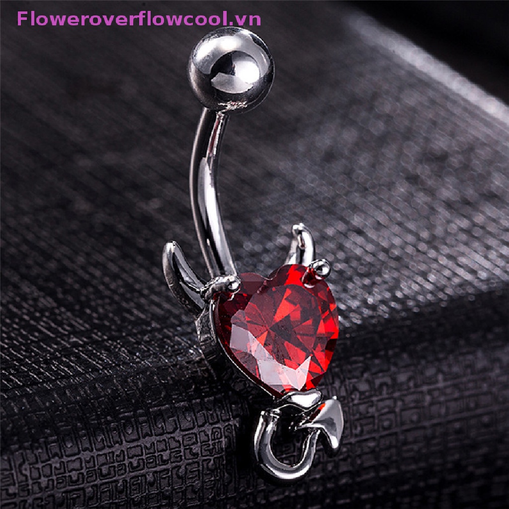 Khuyên RốN HìNh Tim ĐíNh Đá Xinh XắN