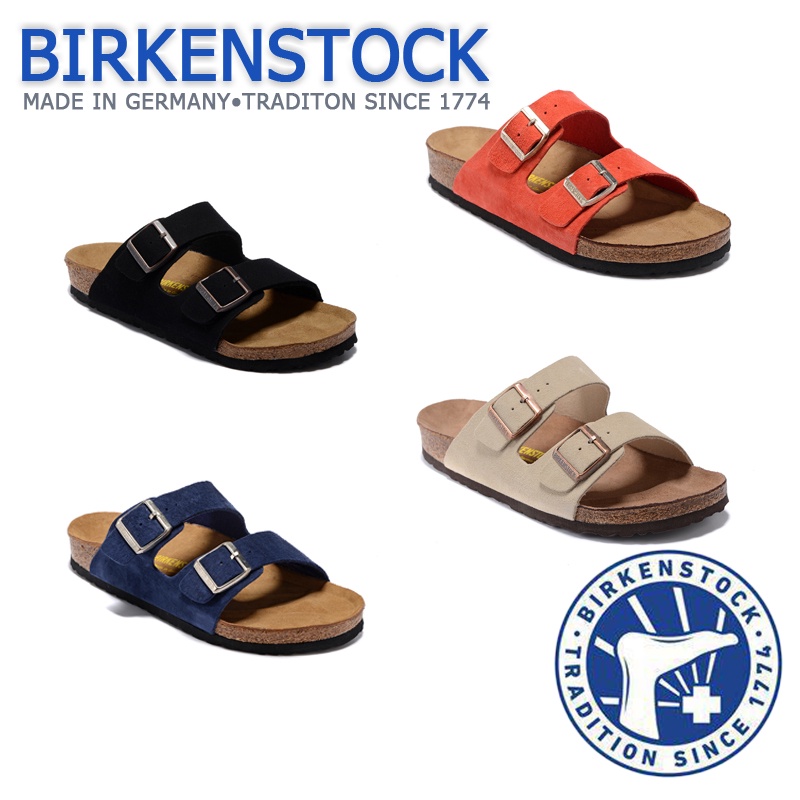 Dép Sandal Birkenstock Arizona Bằng Da Chống Trượt Thời Trang Đi Biển Cho Nam Và Nữ