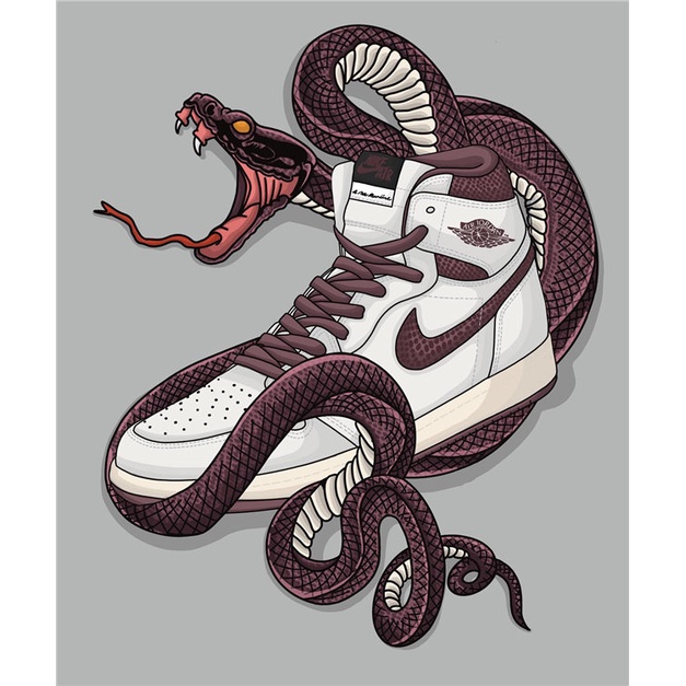 Tranh Treo Tường In Hình Đôi Giày Thể Thao Nghệ Thuật Hiện Đại Trang Trí Phòng Khách / Phòng Ngủ