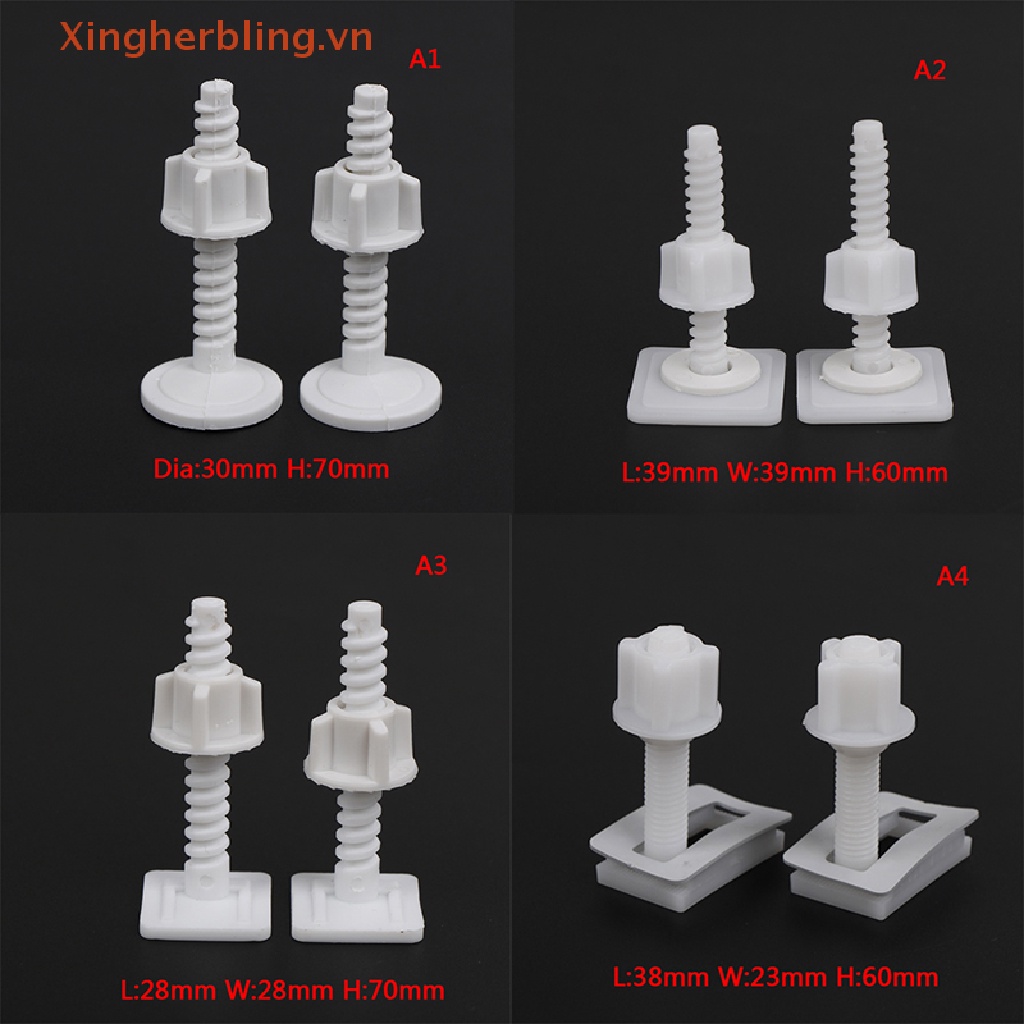 Bộ 4 Ốc Vít Thay Thế Cho Bệ Ngồi toilet