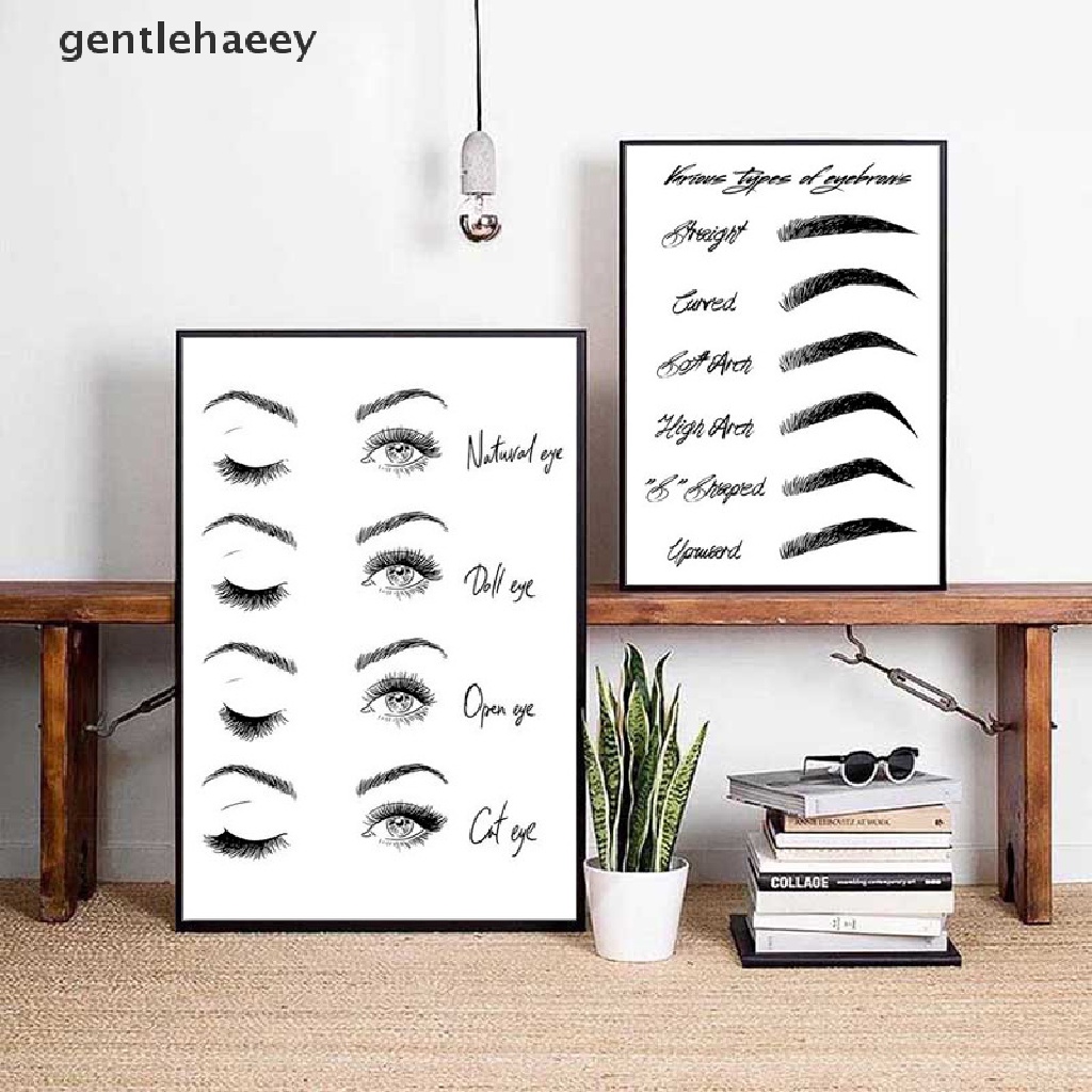 Áp Phích Trang Trí Cửa Hàng Nối Mi Và Lông Mi Gent