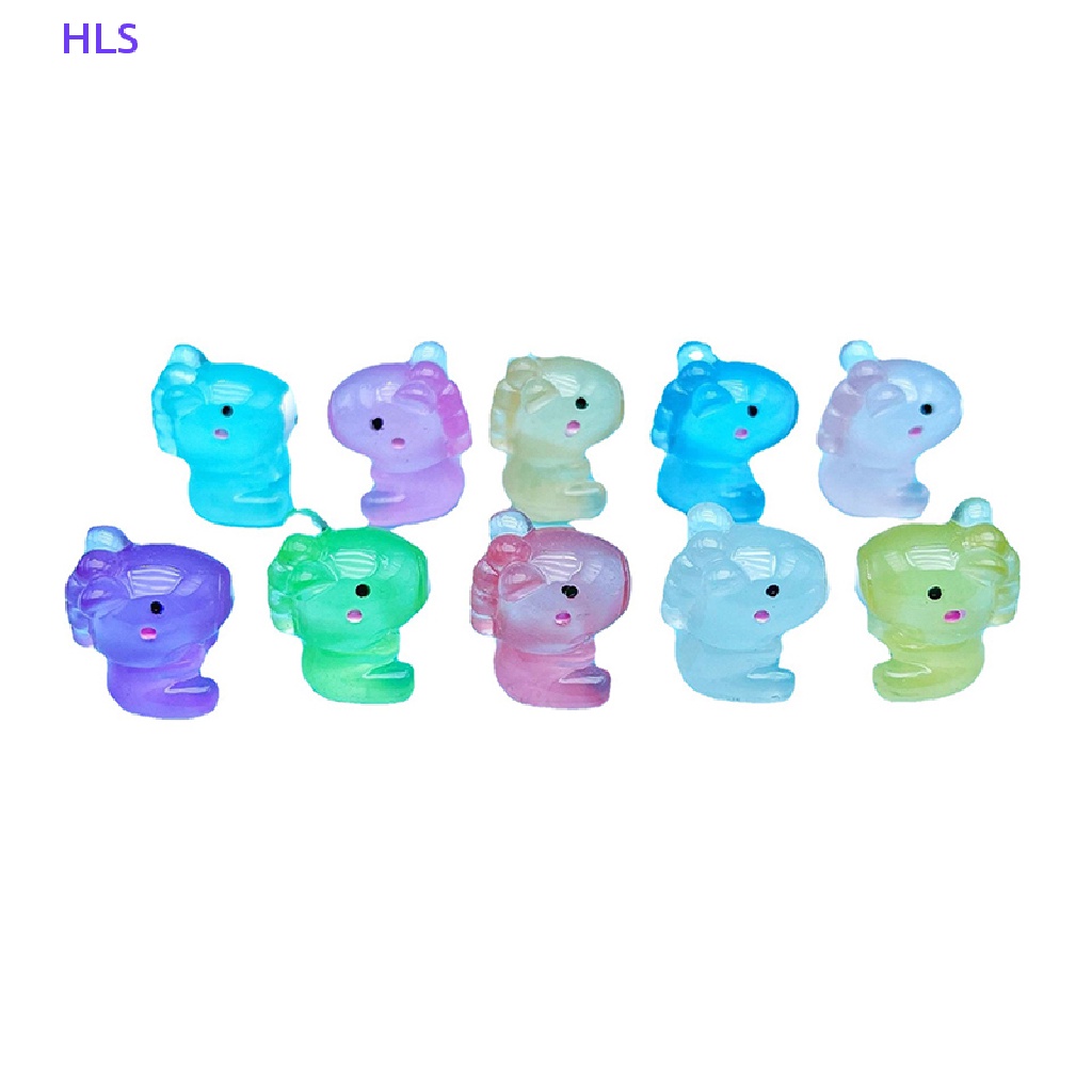 Bộ 2 Tượng Ngựa Hoạt Hình Mini Phát Sáng Trong Đêm Dùng Trang Trí