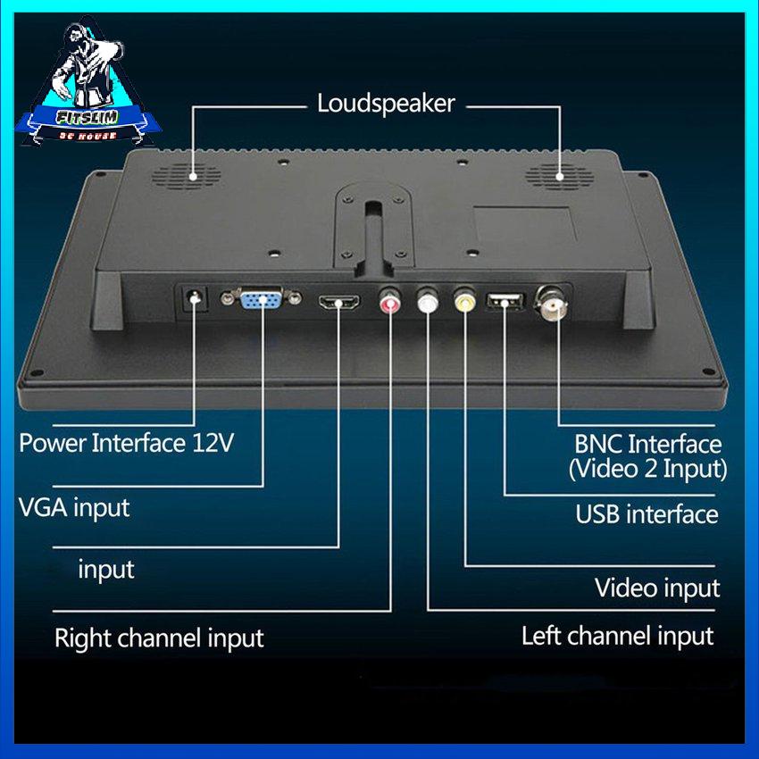 Màn hình độ nét cao LCD tương thích Hdmi 10 inch để giám sát Ing cho Xbox Switch máy tính công nghiệp