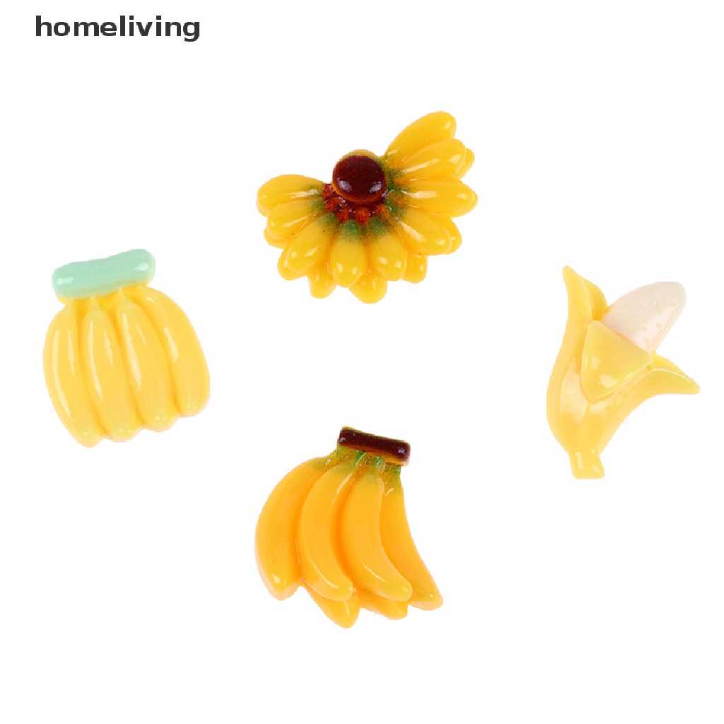 Set 10 Quả Chuối Giả Trang Trí Nhà Búp Bê Tỉ Lệ 1: 12