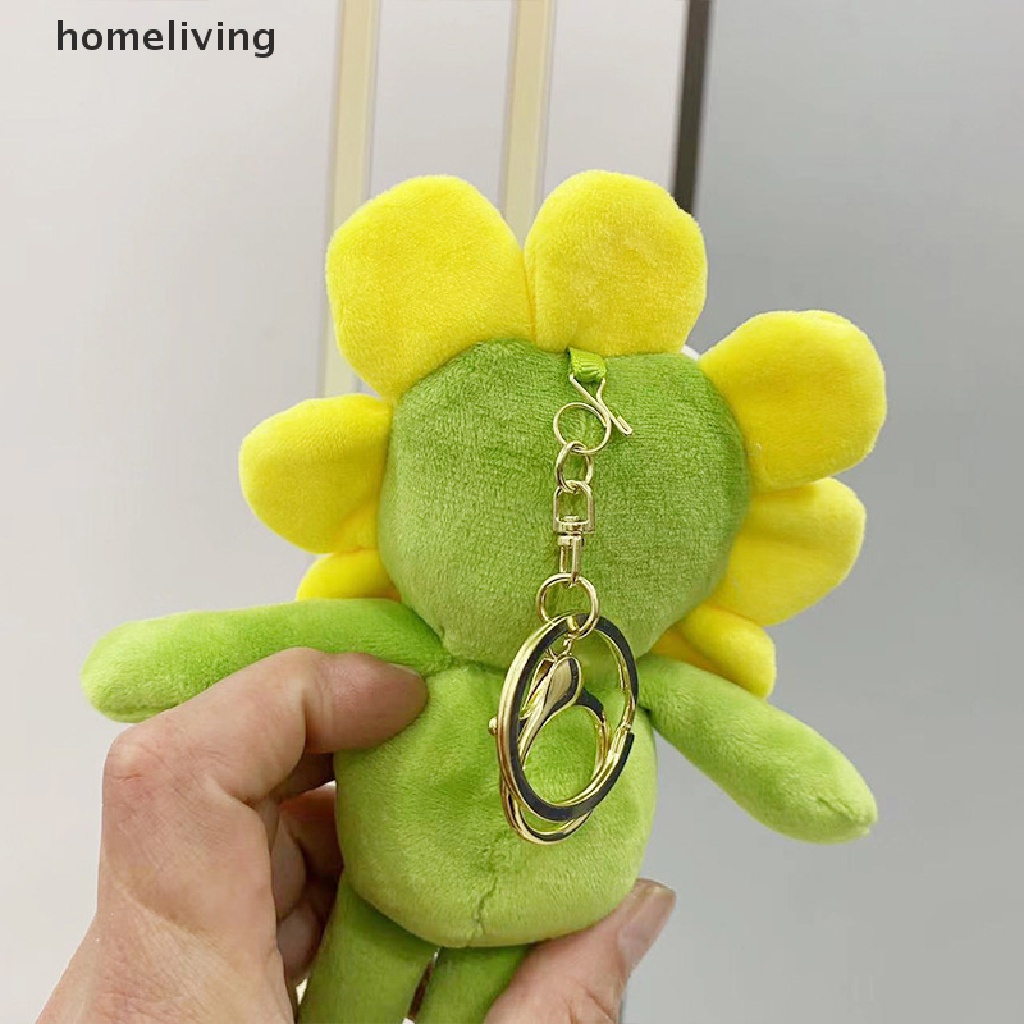 1 Móc Khóa Hình Hoa Hướng Dương / Ếch Nhồi Bông Hoạt Hình Màu Sắc Ngẫu Nhiên