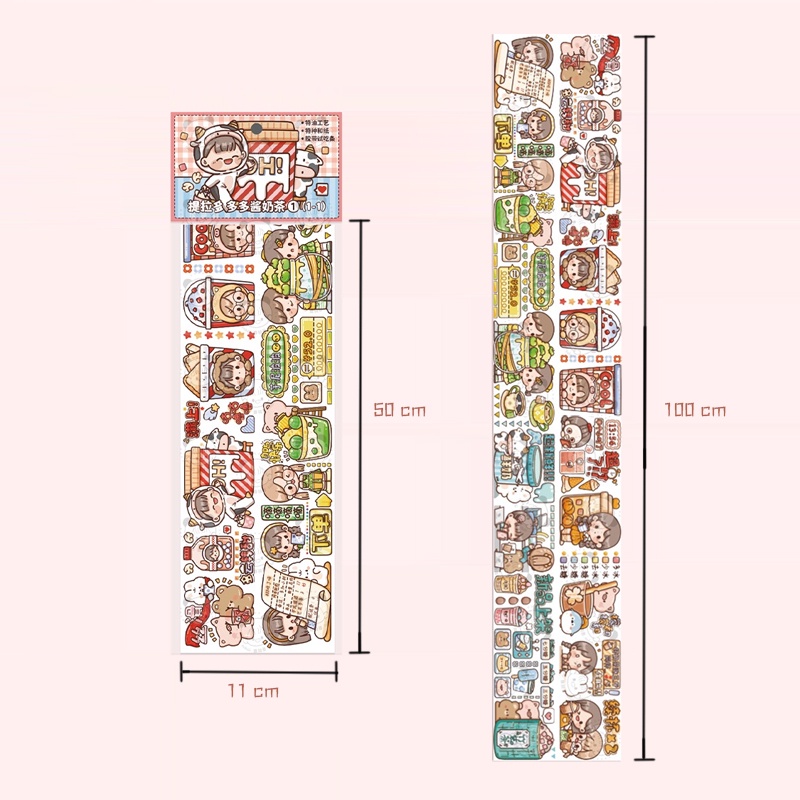 Băng Dính Washi CT082 Hình Nhân Vật Hoạt Hình Dễ Thương