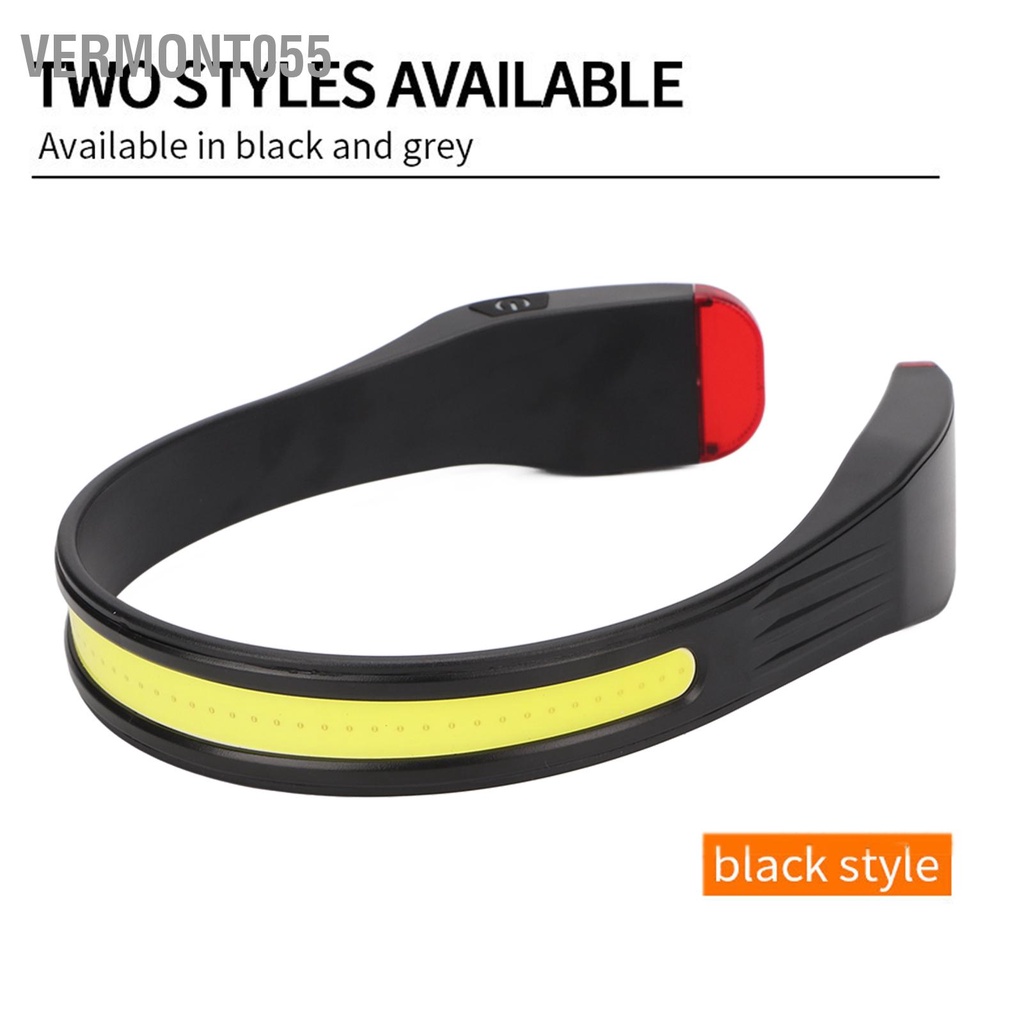 Vermont055 Đèn Pha LED Nhẹ Mềm Ánh Sáng Đỏ IPX4 Chống Nước Thoải Mái Di Động COB Đội Đầu Cho Cắm Trại Ngoài Trời