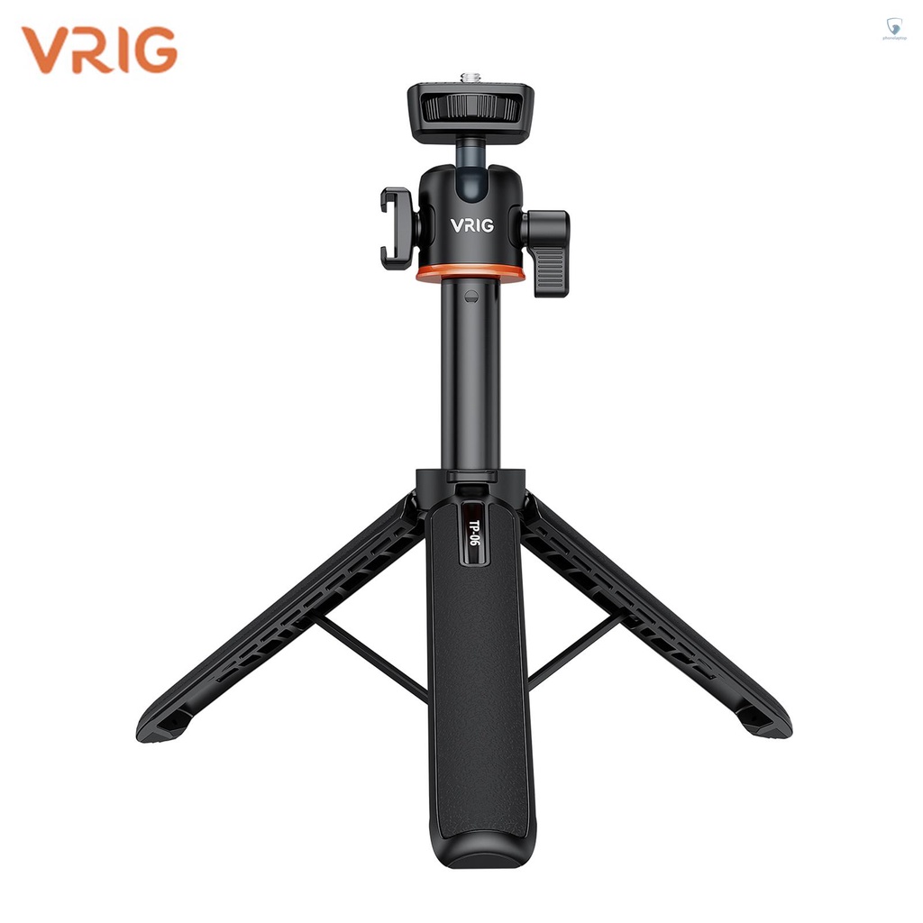 Giá Đỡ Ba Chân VRIG TP-06 Bằng Hợp Kim Nhôm Kèm Ốc Vít 1 / 4 Inch Xoay 360 Độ Tiện Dụng° Đầu Bi Xoay 55cm / 21.6in Max. Chất Lượng Cao Phụ Kiện Tải Trọng 1.5kg Cho Vlog Live S Vlog Live S 1.5kg