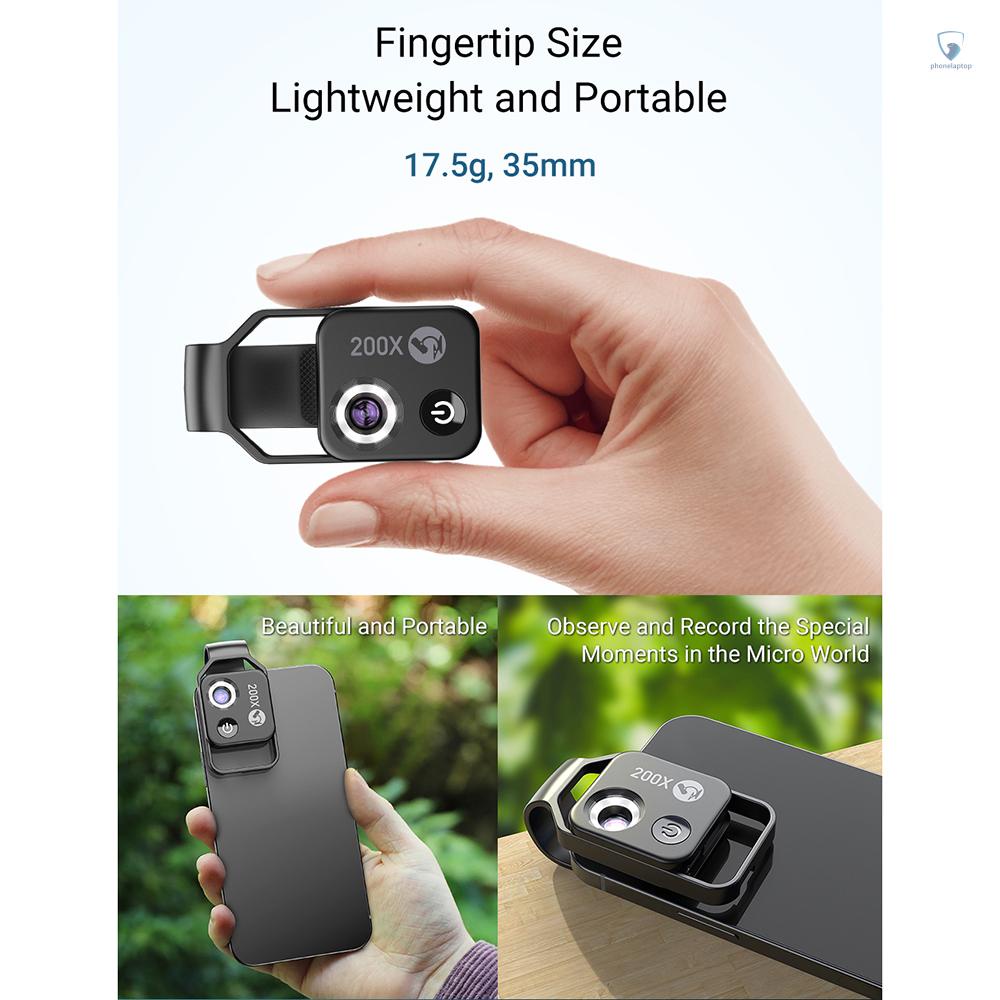 Kính Hiển Vi Kẹp Điện Thoại APEXEL MS002 200X Chuyên Nghiệp