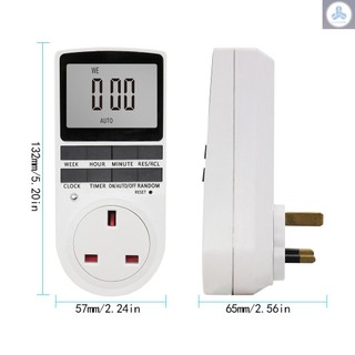 Digital Timer Switch Socket Digital Electronic Timer Switch LCD Display Plug-in Programmable Time Switch Energy Saving Intelligent Electronic Timing Socket