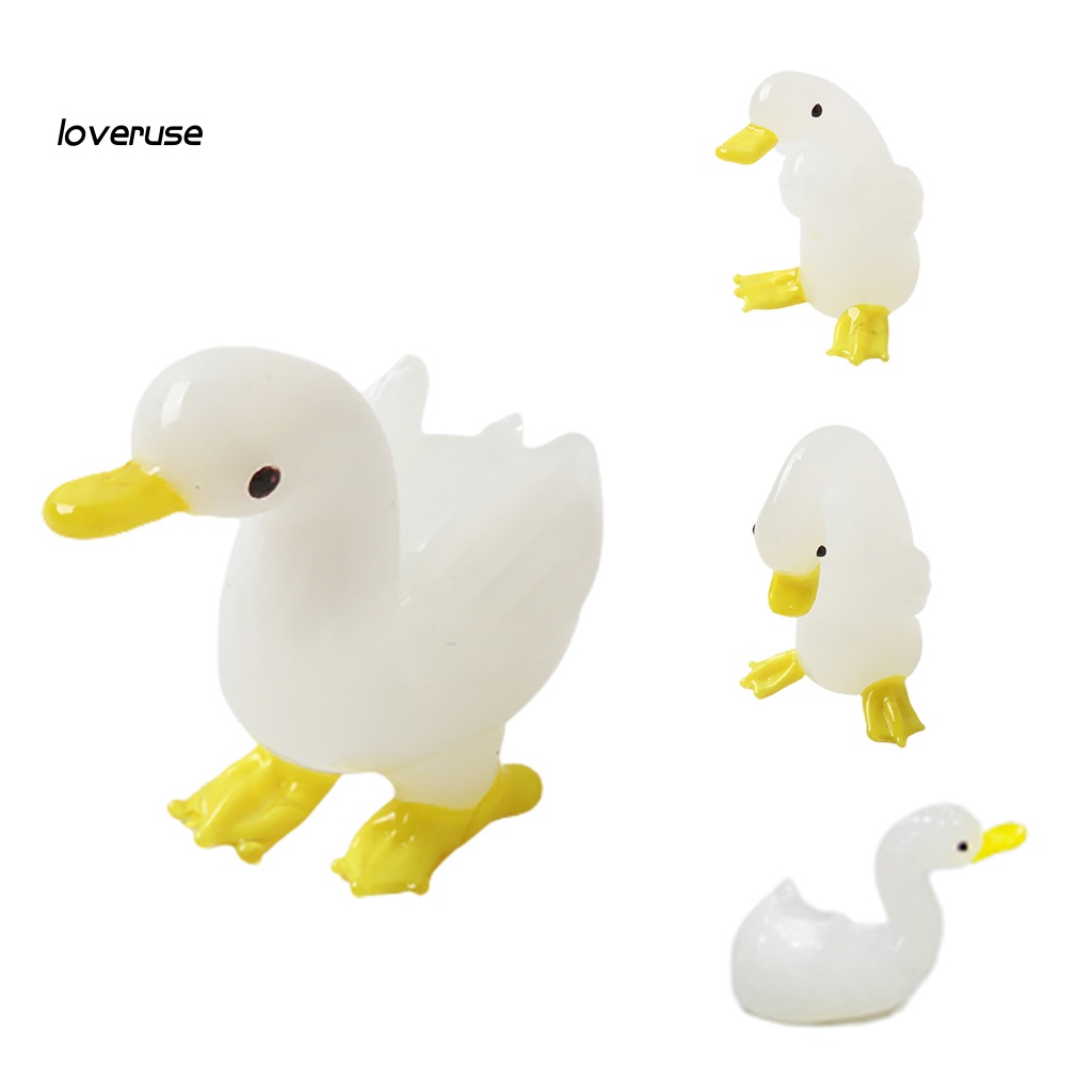 Mô Hình Ngỗng Bằng Kính Thủ Công Mini Sáng Tạo Trang Trí Nhà Cửa