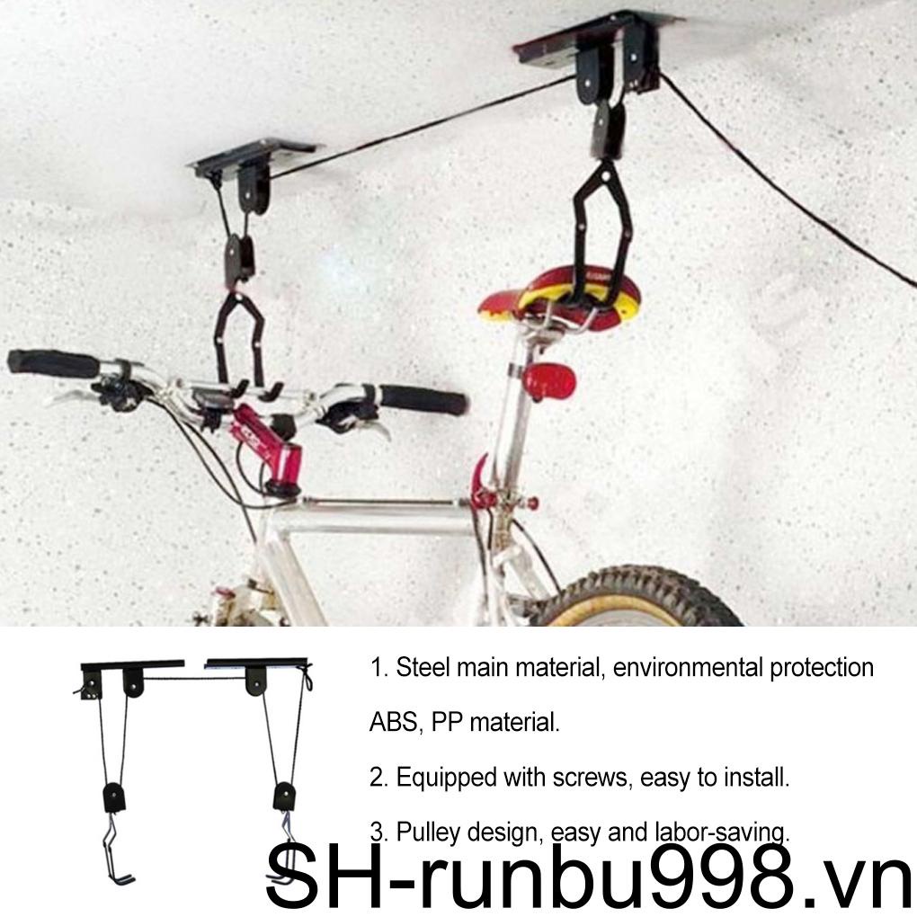 Giá Đỡ Ròng Rọc Nâng Xe Đạp Gắn Trần Nhà Có Thể Điều Chỉnh Tiện Lợi