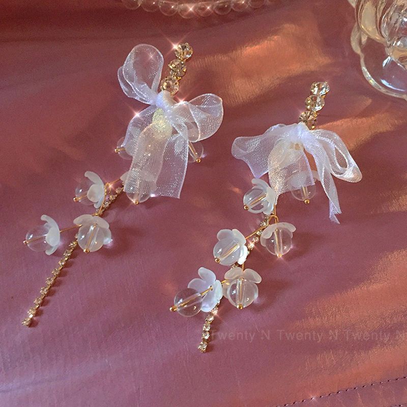 Khuyên Tai Tua Rua Dài Đính Đá Sang Trọng