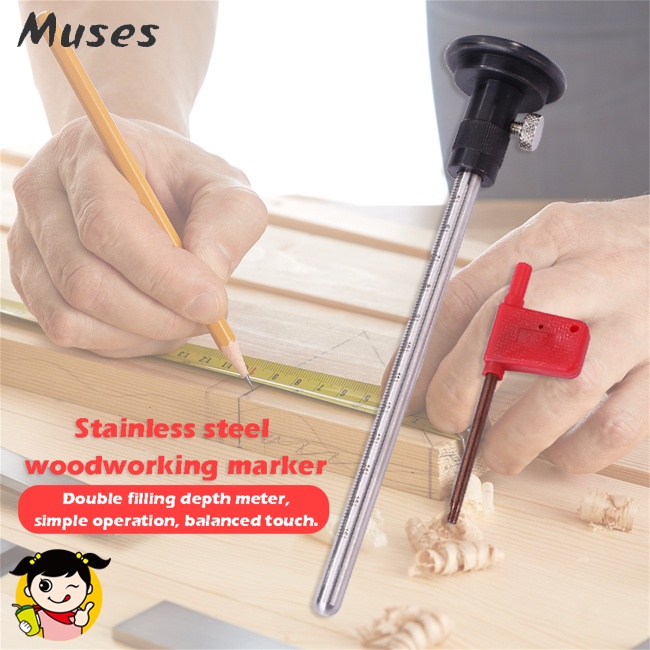 Thước Đo Bánh Xe Đánh Dấu Làm Mộc 160mm Có Vạch Đo