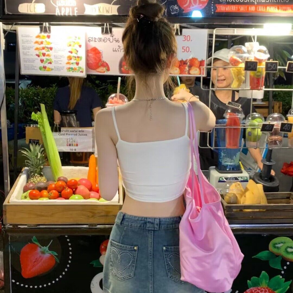 Áo Tank Top Hai Dây Dáng Ôm In Họa Tiết Thời Trang Mùa Hè Cho Nữ