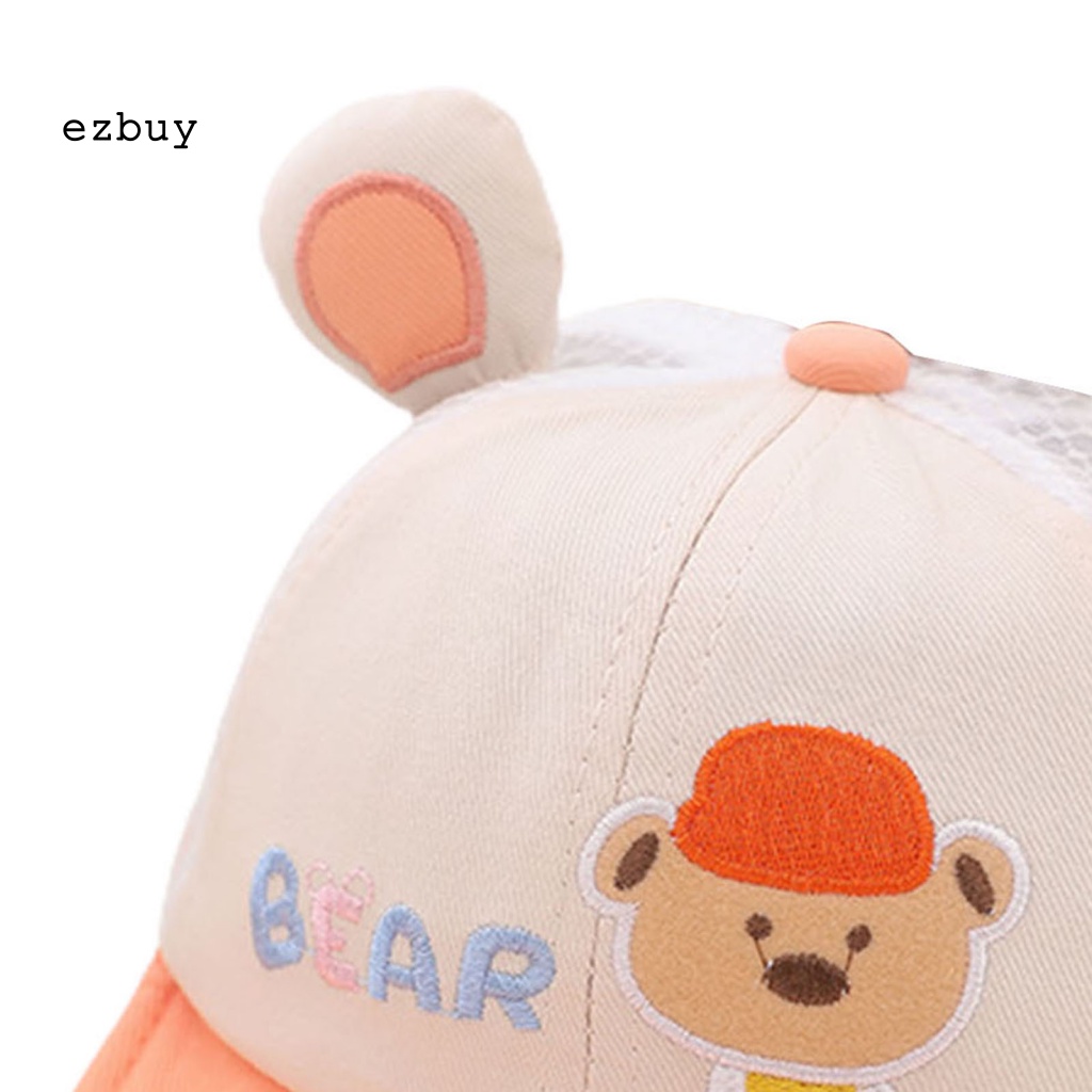 Mũ Lưỡi Trai Phối Lưới Họa Tiết Hoạt Hình In Chữ Thời Trang Mùa Hè Cho Bé