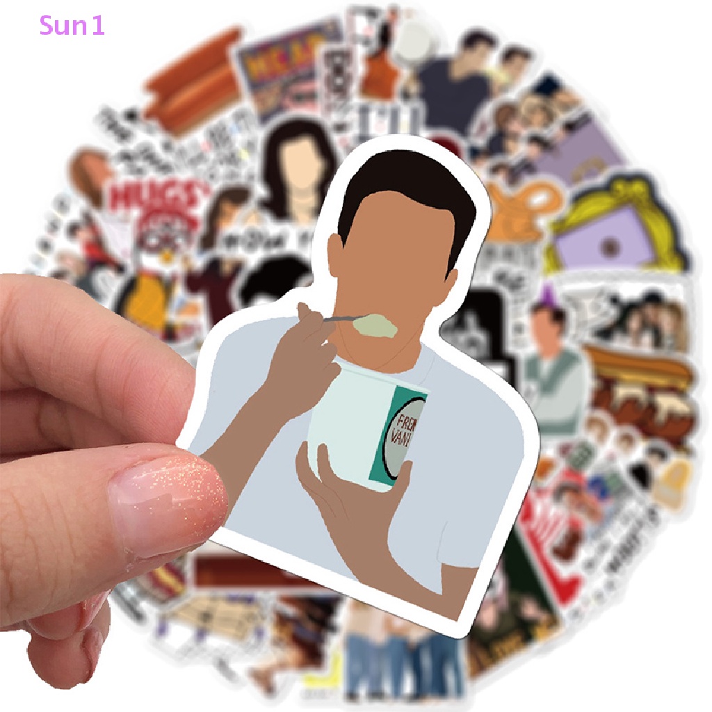 Set 50 Miếng Dán Sun1 &gt; Laptop Ghi Ta Ván Trượt Hành Lý Họa Tiết Graffiti Vui Nhộn