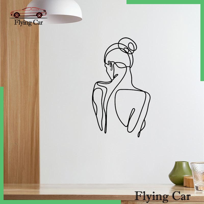 [Lzdjfmy2] Hình Dán Tường Nghệ Thuật Kim Loại Trang Trí Phòng Tắm Cho Nữ