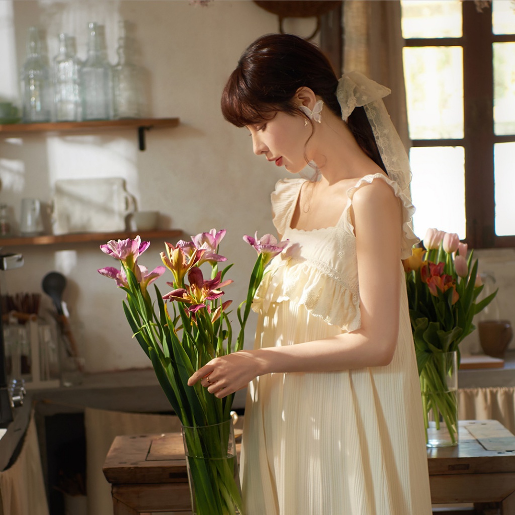 Đồ ngủ Hai Dây Thời Trang Mùa Hè Dễ Thương Cho Nữ