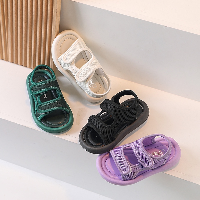 Xăng đan Đế Mềm Chống Trượt Có Thể Điều Chỉnh Phong Cách Hàn Quốc Cho Bé Trai / Gái