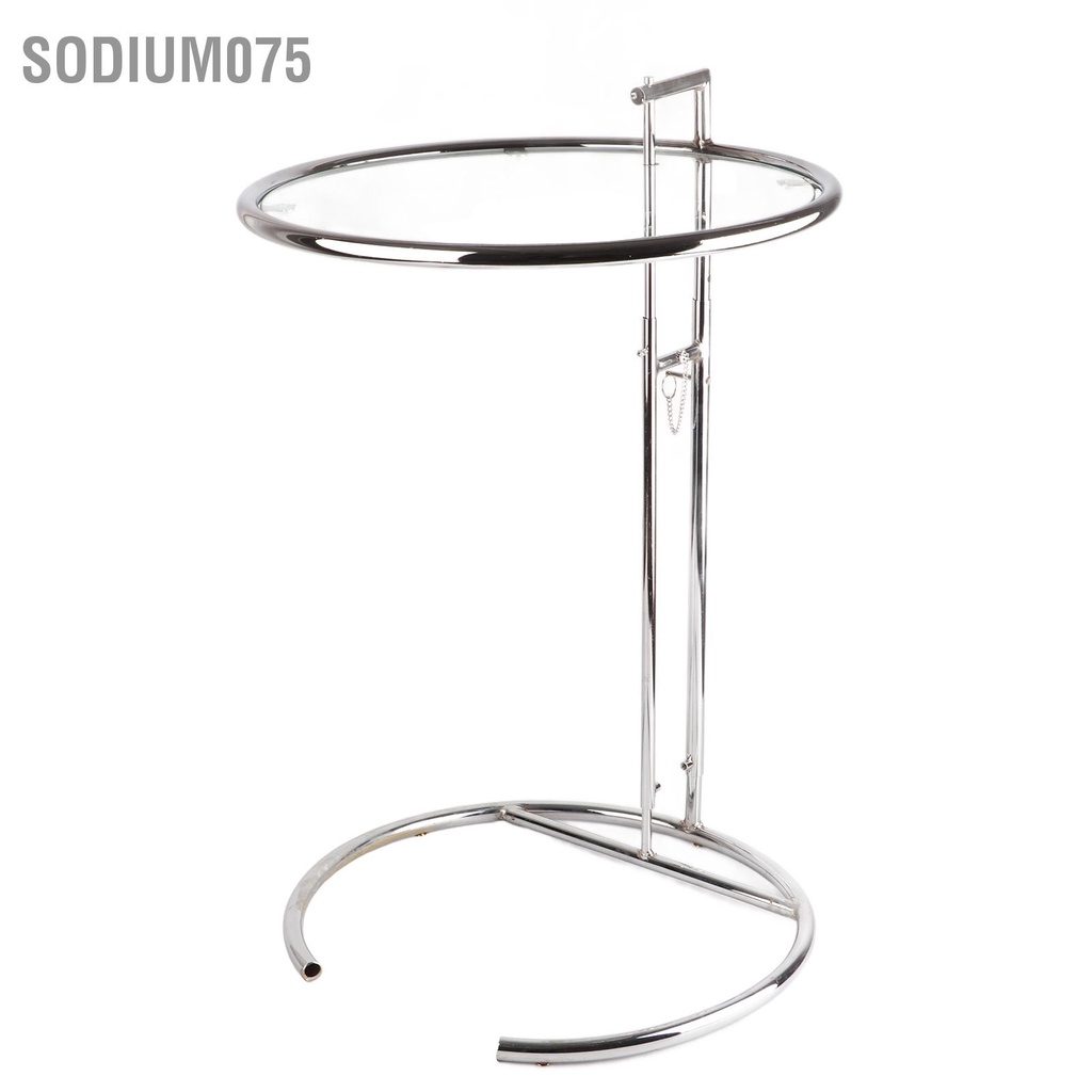 Sodium075 Bàn Cà Phê Nâng Phong Cách Retro Hình Tròn Trong Suốt Kim Loại Nhỏ Gọn Kính Trang Trí Thực Tế