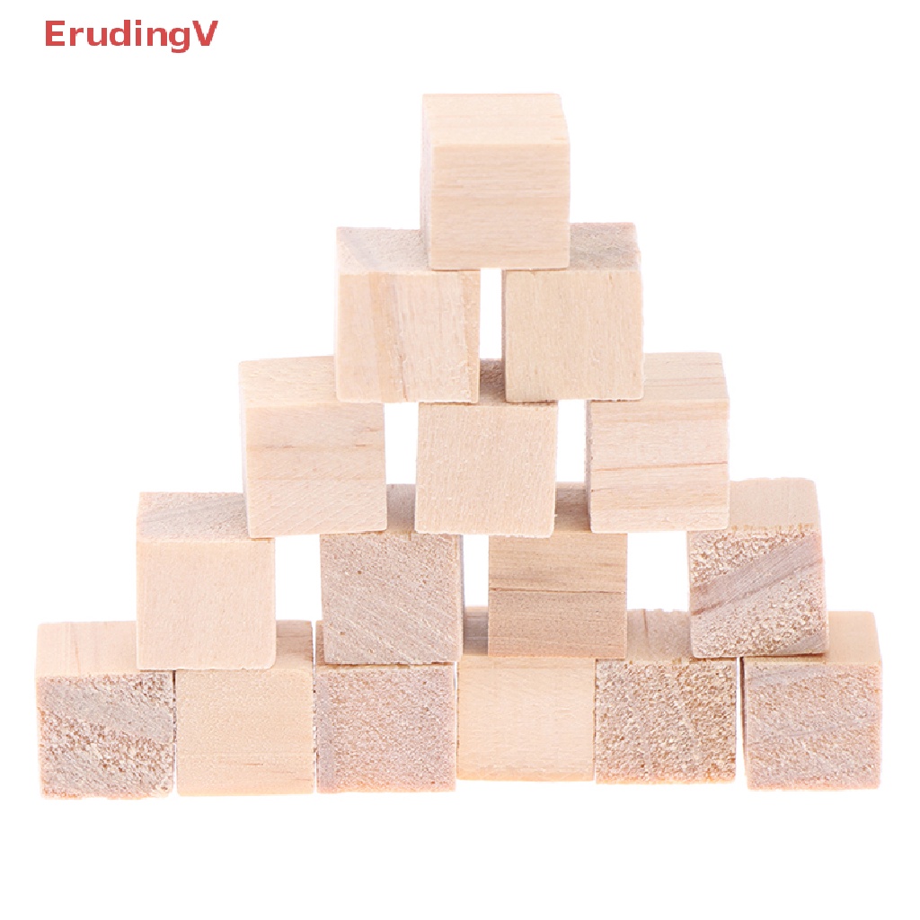 Bộ 100 Khối Lập Phương Mini Trơn Dùng Làm Đồ Gỗ DIY