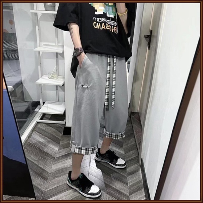 Quần Lửng Thể Thao Họa Tiết Bánh Waffle Dành Cho Nam