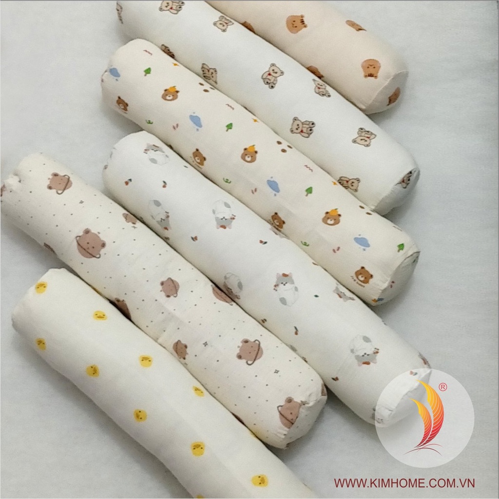 Gối ôm nôi xô muslin Kim Home 60x15cm