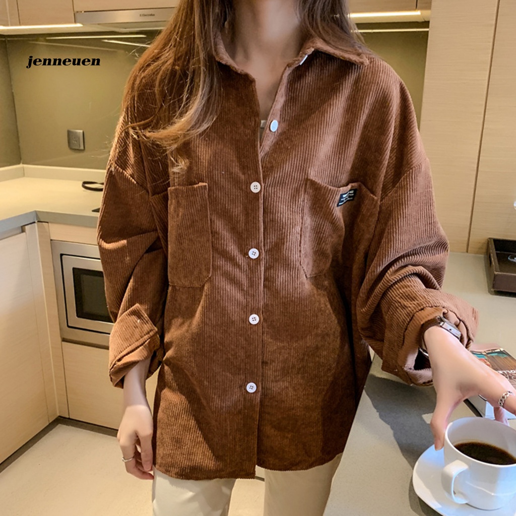 Áo Khoác Sơ Mi Tay Dài Màu Sắc Thời Trang Cho Nữ