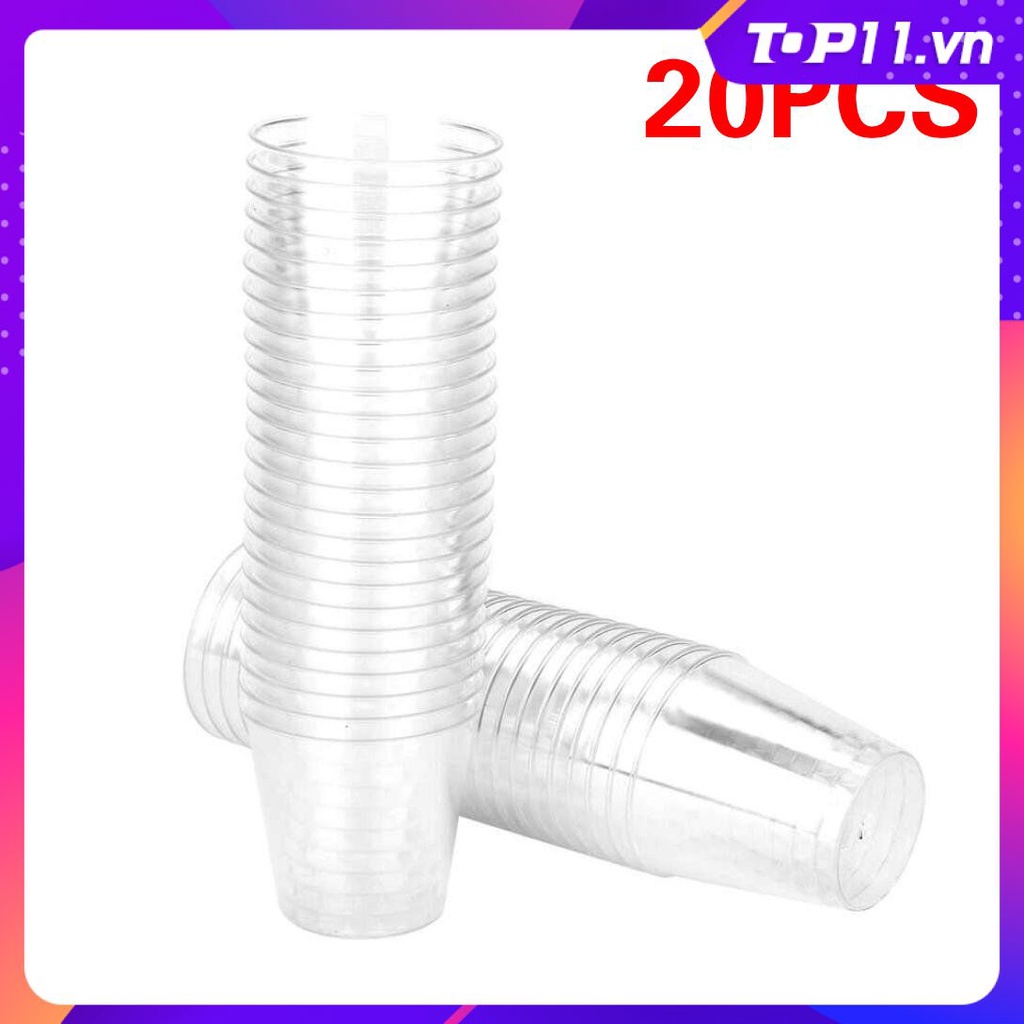 20 Ly Nhựa Trong Suốt Dùng Một Lần Thân Thiện Với Môi Trường Cái/bộ Cốc Thạch Cốc Cốc 30Ml Top11.vn