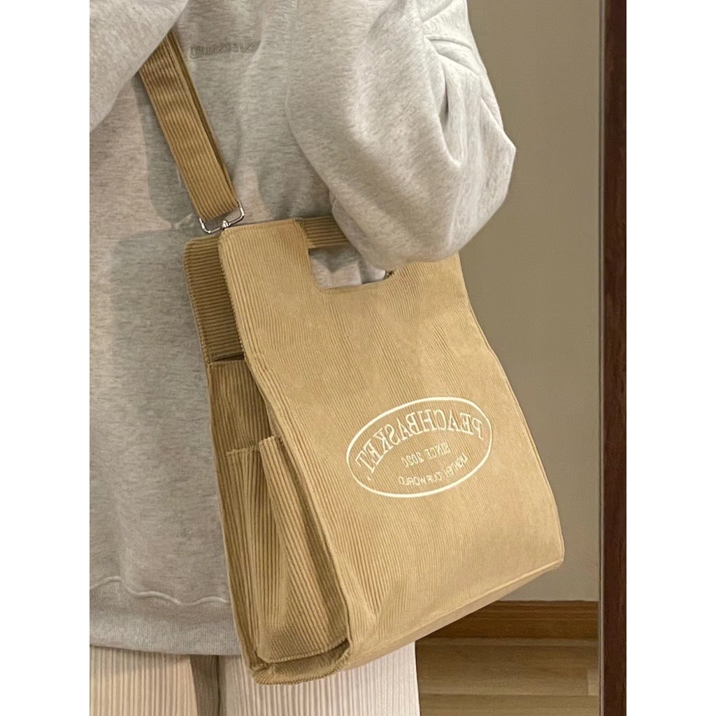 Túi Xách Canvas Sức Chứa Lớn Phong Cách Mới Dễ Phối Đồ Cho Nữ