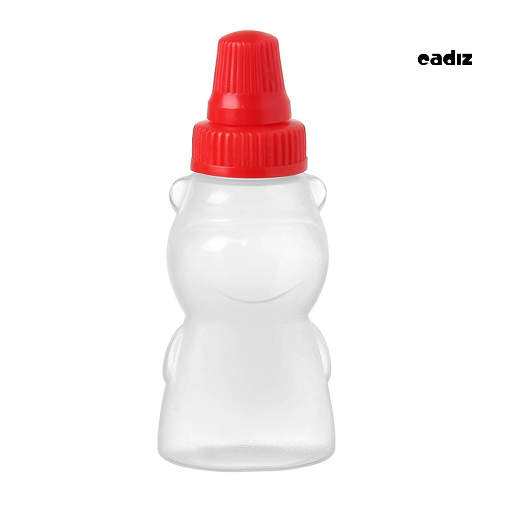 Bộ 2 Bình Đựng Nước Sốt Dạng Bóp Trong Suốt Chống Bụi Bẩn Đa Năng Hình Gấu Hoạt Hình Dễ Thương